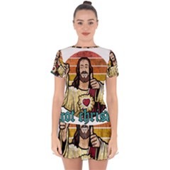 Got Christ? Drop Hem Mini Chiffon Dress by Valentinaart