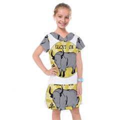 Chinese New Year ¨c Year Of The Ox Kids  Drop Waist Dress by Valentinaart