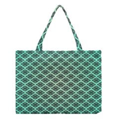 Pattern Texture Geometric Pattern Green Medium Tote Bag by Dutashop