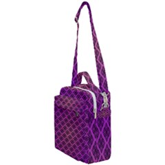 Pattern Texture Geometric Patterns Purple Crossbody Day Bag by Dutashop