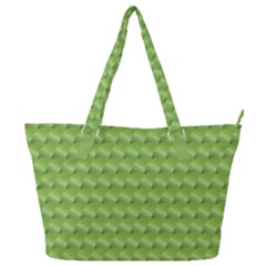 Green Pattern Ornate Background Full Print Shoulder Bag by Dutashop