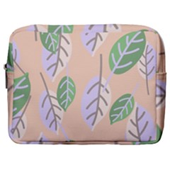 Leaf Pink Make Up Pouch (large) by Dutashop