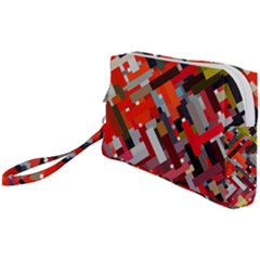 Maze Abstract Texture Rainbow Wristlet Pouch Bag (small) by Dutashop