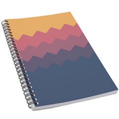 Flat Autumn Zigzag Palette 5 5  X 8 5  Notebook by goljakoff