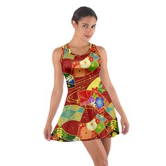 Floral Abstract Cotton Racerback Dress by icarusismartdesigns