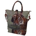 Swimming Tiger Buckle Top Tote Bag View1