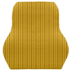 Yellow Knitted Pattern Car Seat Back Cushion  by goljakoff