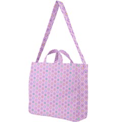 Hexagonal Pattern Unidirectional Square Shoulder Tote Bag by Dutashop