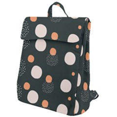 Black Peach White  Flap Top Backpack by Sobalvarro