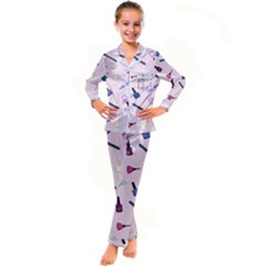 Accessories For Manicure Kid s Satin Long Sleeve Pajamas Set by SychEva