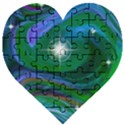 Night Sky Wooden Puzzle Heart View1