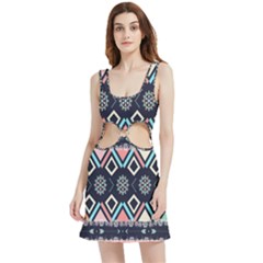 Gypsy-pattern Velvet Cutout Dress by PollyParadise