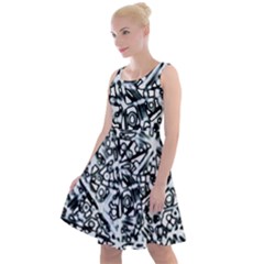 Beyond Abstract Knee Length Skater Dress by LW323