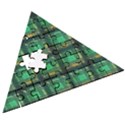 Green Clover Wooden Puzzle Triangle View3