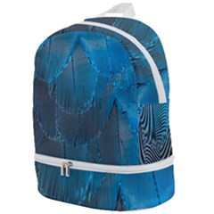 Feathery Blue Zip Bottom Backpack by LW323