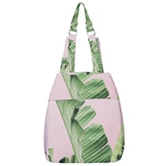 Palm Leaves On Pink Center Zip Backpack by goljakoff