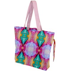 Colorful Abstract Painting E Drawstring Tote Bag by gloriasanchez