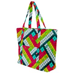 Pop Art Mosaic Zip Up Canvas Bag by essentialimage365