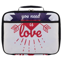 All You Need Is Love Full Print Lunch Bag by DinzDas