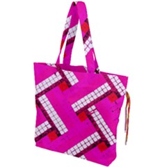 Pop Art Mosaic Drawstring Tote Bag by essentialimage365