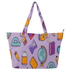 Back To School And Schools Out Kids Pattern Full Print Shoulder Bag by DinzDas