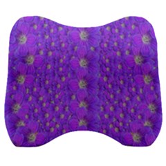 Paradise Flowers In A Peaceful Environment Of Floral Freedom Velour Head Support Cushion by pepitasart