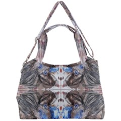 Mixed Media Painting Double Compartment Shoulder Bag by kaleidomarblingart