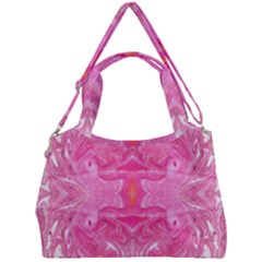 Pink Marbling Double Compartment Shoulder Bag by kaleidomarblingart