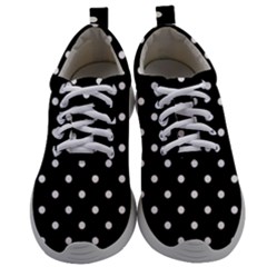 1950 Black White Dots Mens Athletic Shoes by SomethingForEveryone