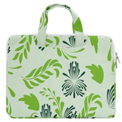 Folk Flowers Pattern Floral Surface Design Seamless Pattern Macbook Pro Double Pocket Laptop Bag (large) by Eskimos