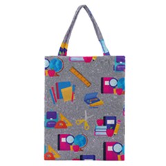 80s And 90s School Pattern Classic Tote Bag by NerdySparkleGoth