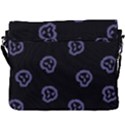 Purple Skulls On Dark Background Buckle Messenger Bag View3