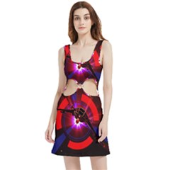 Science-fiction-cover-adventure Velvet Cutout Dress by Sudhe