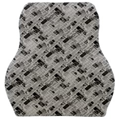 8 Bit Newspaper Pattern, Gazette Collage Black And White Car Seat Velour Cushion  by Casemiro
