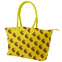 Vector Burgers, fast food sandwitch pattern at yellow Canvas Shoulder Bag View1