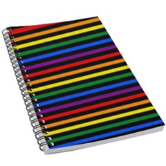 Gay Pride Horizontal Stripes 5 5  X 8 5  Notebook by VernenInk