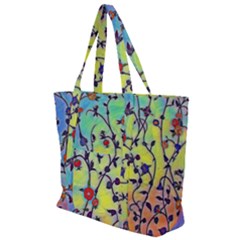 Adorable Florals Zip Up Canvas Bag by themeaniestore