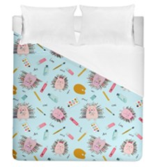 Hedgehogs Artists Duvet Cover (queen Size) by SychEva
