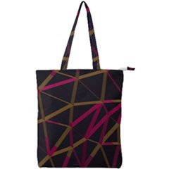 3d Lovely Geo Lines Xi Double Zip Up Tote Bag by Uniqued