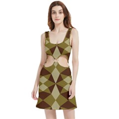 Abstract Pattern Geometric Backgrounds   Velvet Cutout Dress by Eskimos