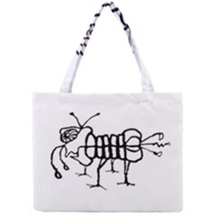 Fantasy Weird Insect Drawing Mini Tote Bag by dflcprintsclothing