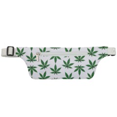 Weed Pattern Active Waist Bag by Valentinaart