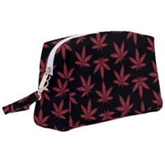 Weed Pattern Wristlet Pouch Bag (large) by Valentinaart