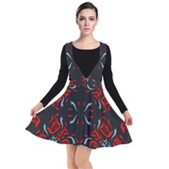 Abstract Pattern Geometric Backgrounds   Plunge Pinafore Dress by Eskimos