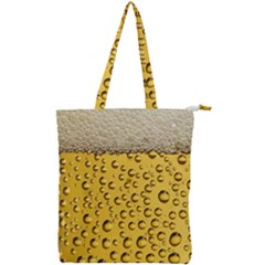 Beer Bubbles Double Zip Up Tote Bag by Wegoenart