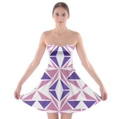 Abstract Pattern Geometric Backgrounds  Strapless Bra Top Dress by Eskimos