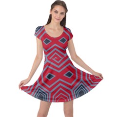 Abstract Pattern Geometric Backgrounds  Cap Sleeve Dress by Eskimos
