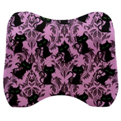 Pink Cats Velour Head Support Cushion by InPlainSightStyle