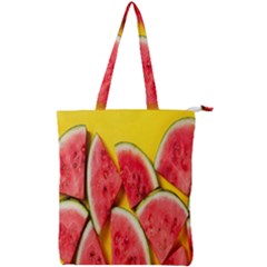 Watermelon Double Zip Up Tote Bag by artworkshop