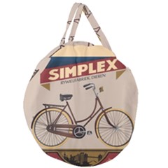 Simplex Bike 001 Design By Trijava Giant Round Zipper Tote by nate14shop